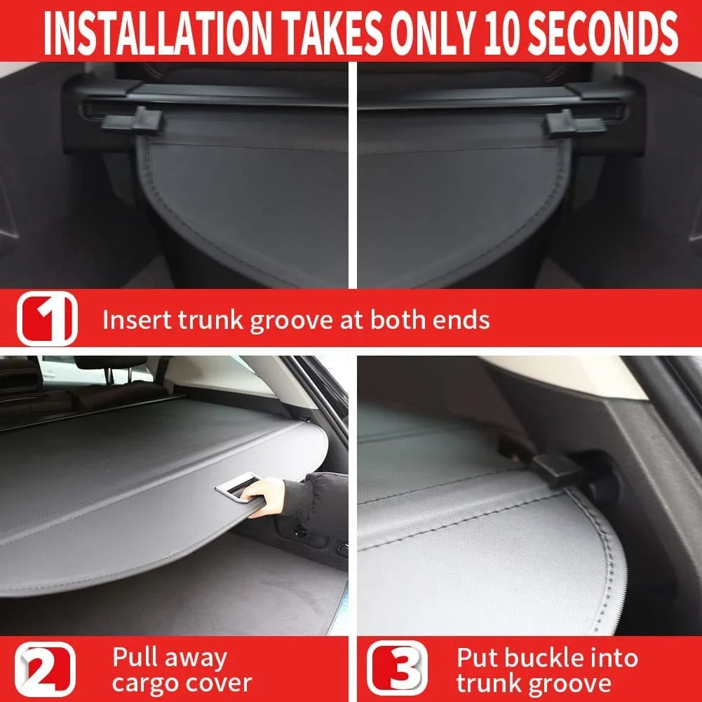 Fit 2016-2021 Hyundai Tucson Retractable Cargo Cover for 2016 2017 2018 2019 2020 2021 Hyundai Tucson  Accessory Rear Trunk Privacy Shield Shade, Black