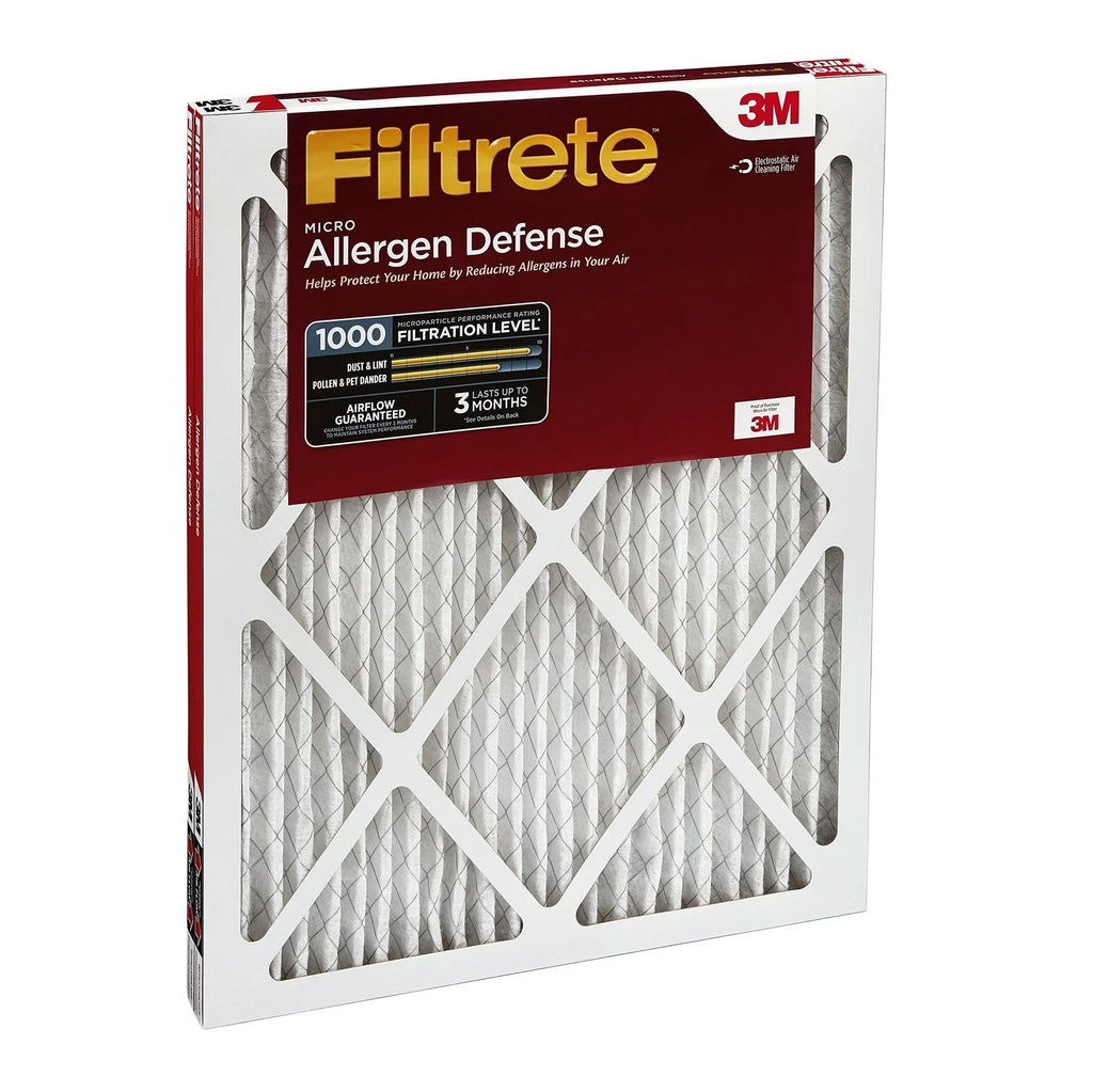 Filtrate 16x25x1,  Furnace Air Filter,  1000, Micro Allergen Defense, 2-Pack