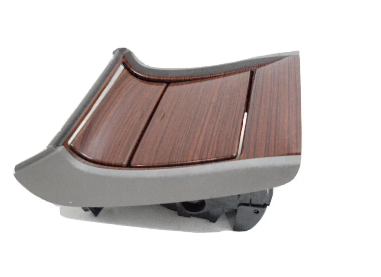 Center Console Cup Holder Woodgrain + Gray Compatible With 03 04 05 06 Cadillac Escalade
