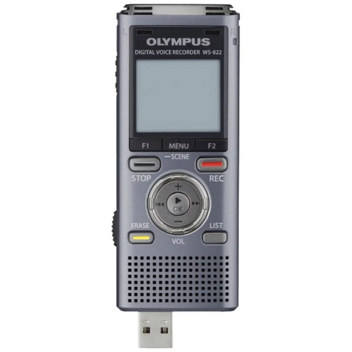 Olympus 4GB Digital Voice Recorder, Gray Metallic, -822