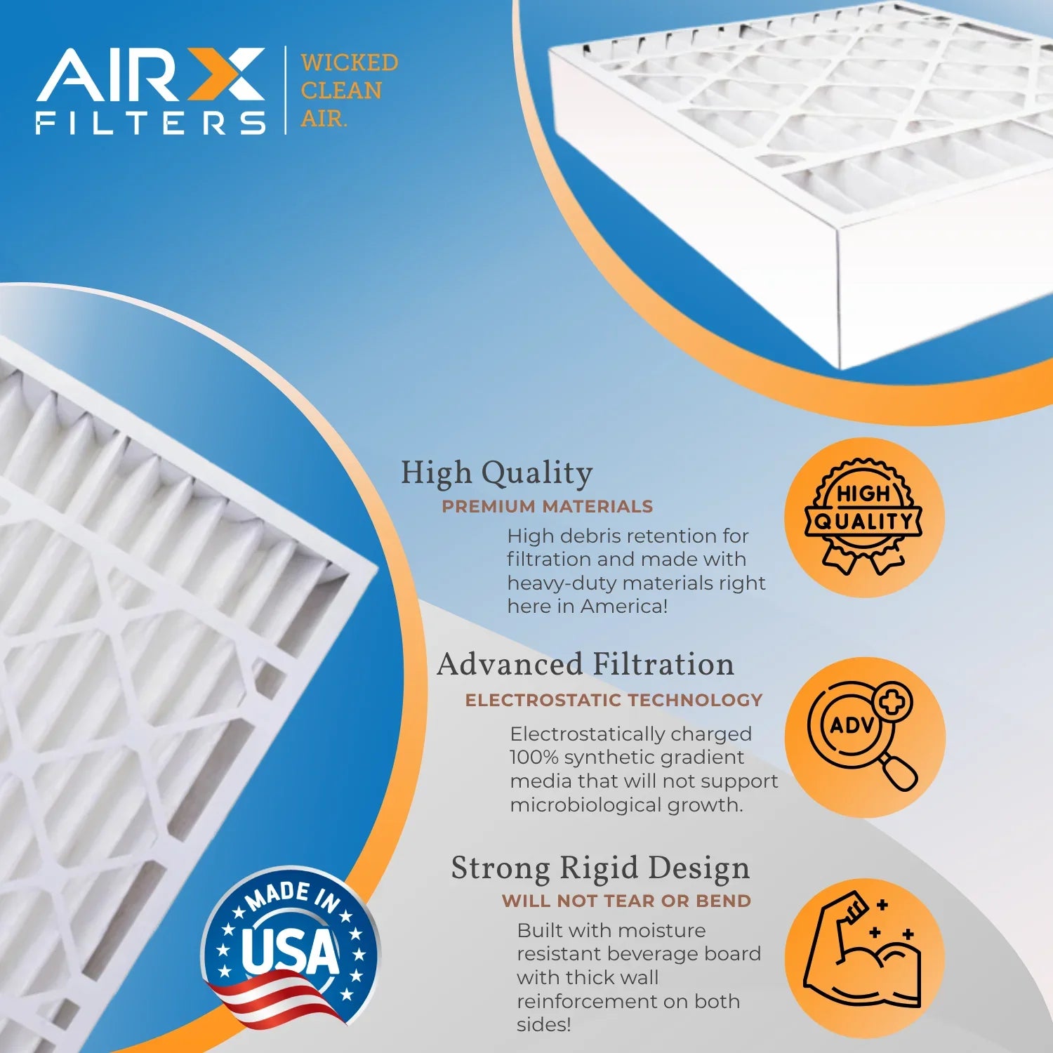 20x25x6 Air Filter  8 Comparable to  700 &  5 Compatible with Aprilaire 201 Premium  Made 20x25x6 Furnace Filter 1 Single Filter by     .