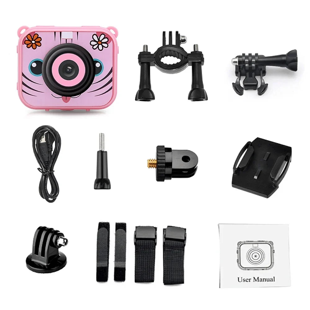 Nebublu Video Camera,30M Built-in Children Built-in Lithium Battery New Year Present 12MP Waterproof 30M Camera Camera 1080P Lithium Battery New Camera 1080P 12MP Video Camera Camera Kids Camera Kids