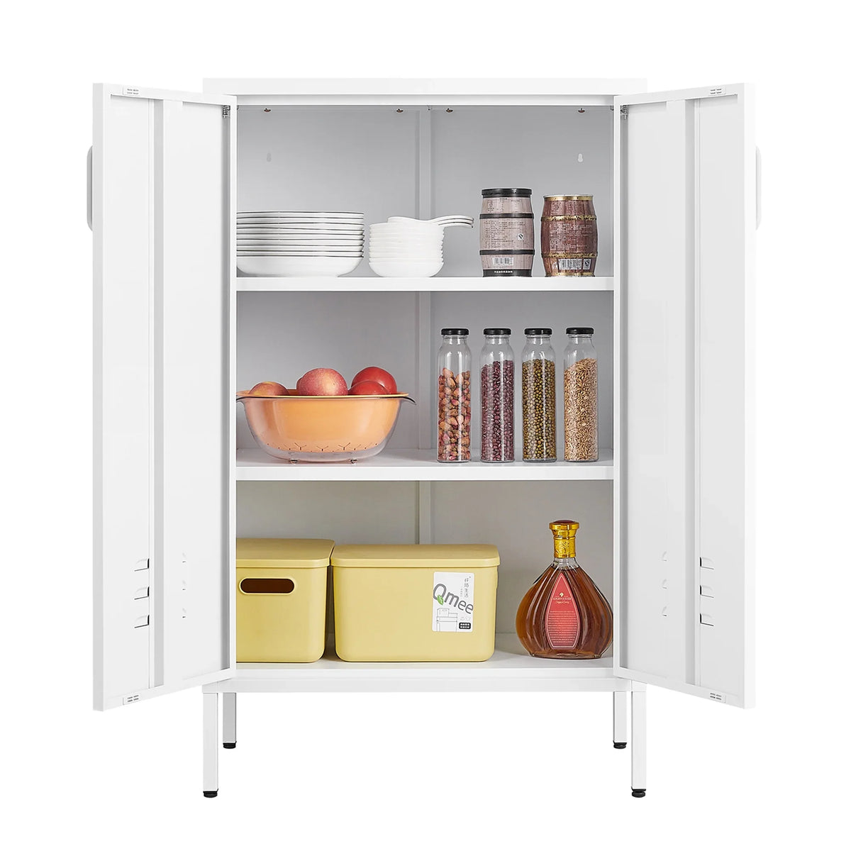 Steel Storage Cabinets, 2 door miscellaneous storage cabinet, garage tool storage cabinet, White