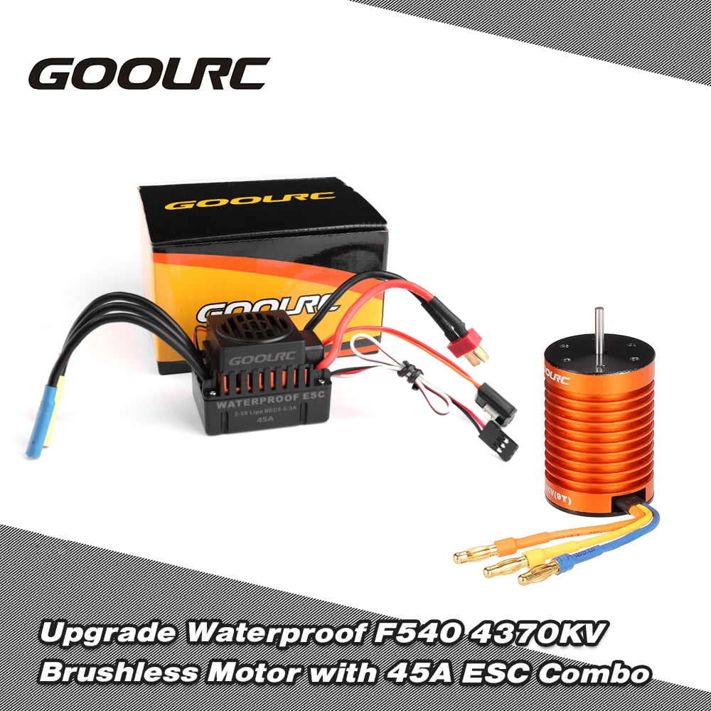 GoolRC Upgrade Waterproof  4370KV Brushless Motor with 45A  Combo Set for 110  Car Truck