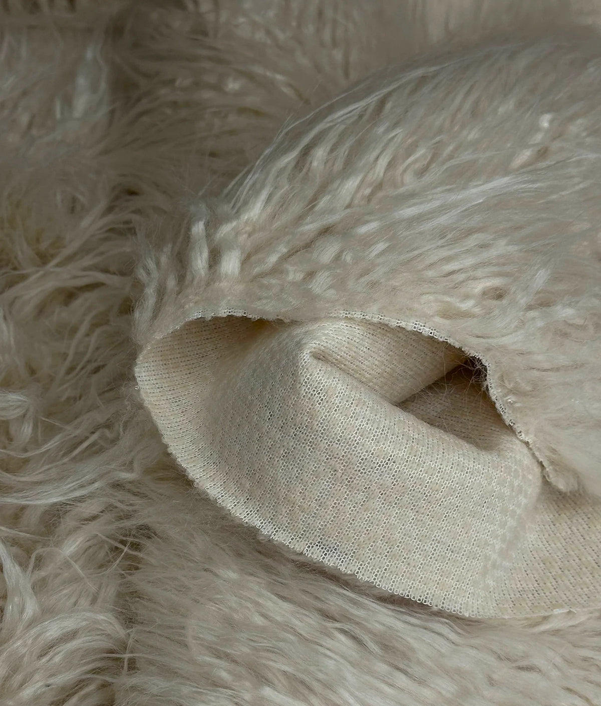 Faux Fake  Yak  3.5"  Pile Japanese Fire Retardant Yarn 2.3oz Per Yard / Craft, Sewing Cosplay 58" Wide Sold by Continuous Yard (Latte Cream)