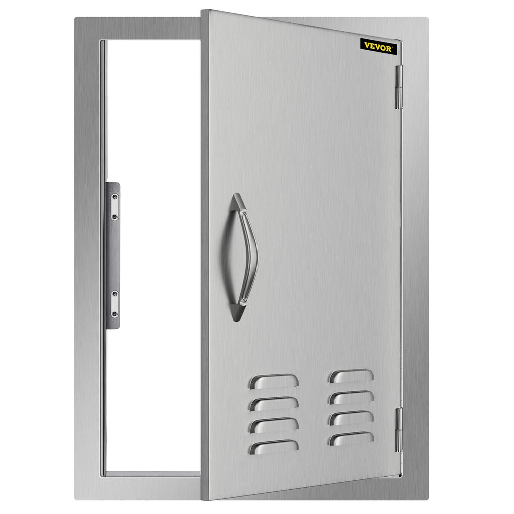 Access Door 17x24 inch Stainless Steel Single Vertical Island Door with Vents for Storage