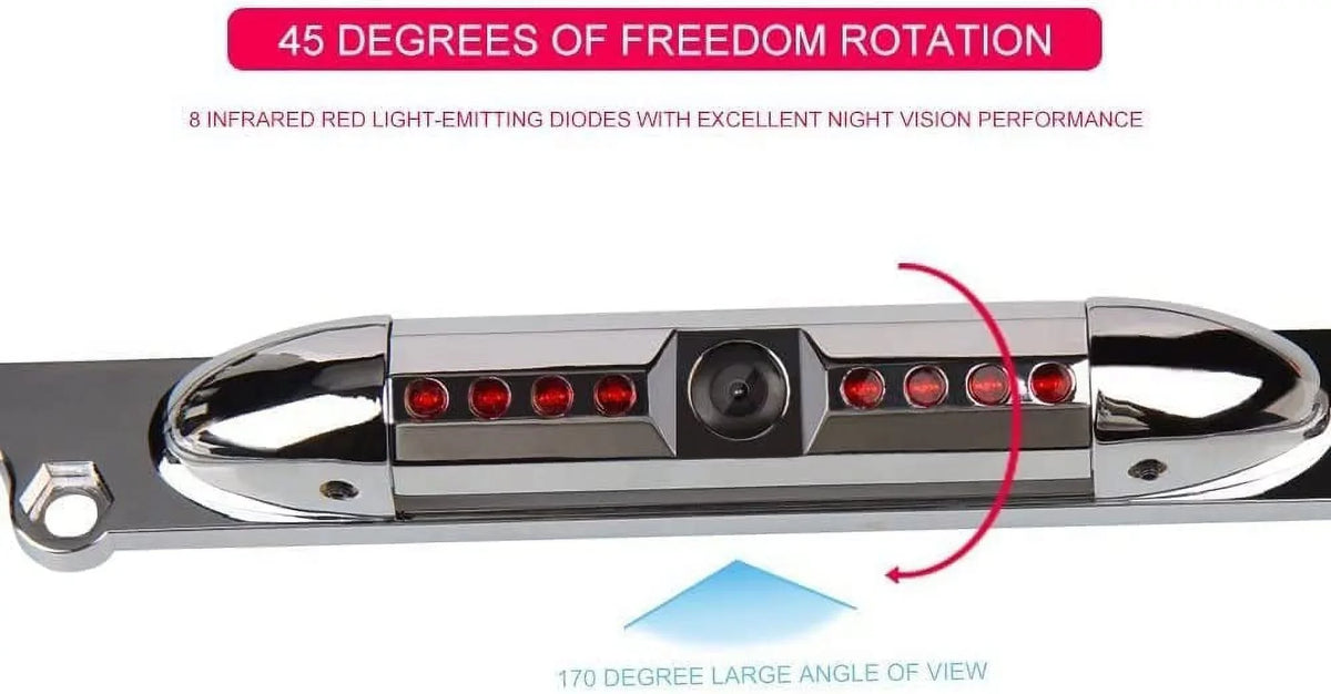 Backup Camera Frame License Plate  Night Vision Rear View 170° Angle Waterproof Compatible with Clarion, Dual, , Jensen, Stinger, Pioneer, SoundStream, Sony, Kenwood, , Rockford