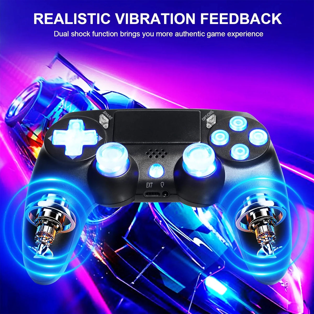 Wireless Controller Game Joystick Controller for / Slim/Pro,Compatible with  Console-Black