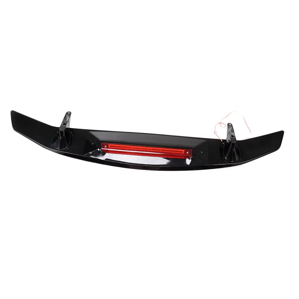 For 2016-2021 Honda Civic Sedan Trunk Spoiler Wing Lip Glossy Black Brake Light