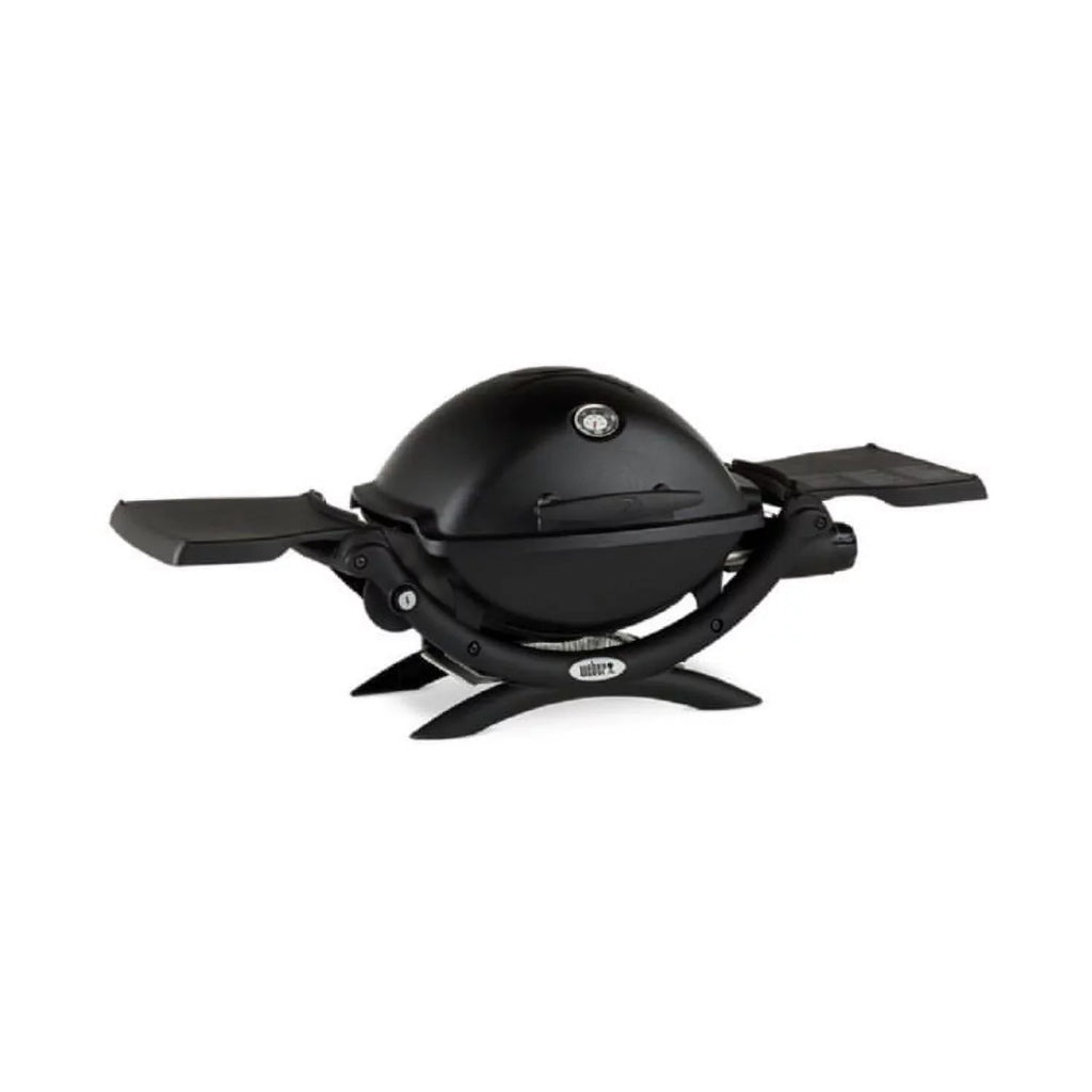 Weber  Liquid Propane Grill (Black) with Portable Cart, Adapter Hose Bundle