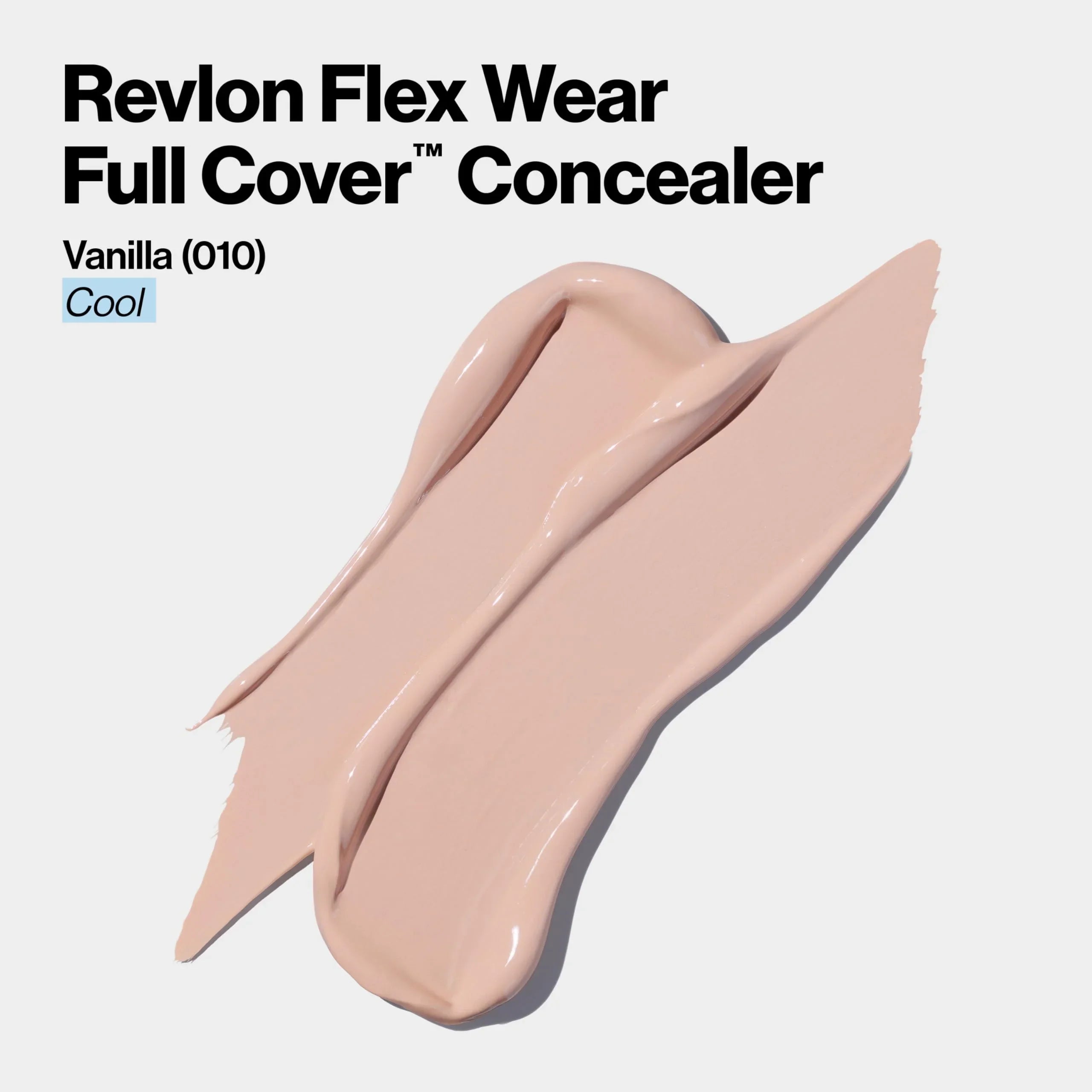 Revlon Colorstay Flex Wear, Full Cover Non-Creasing Concealer, Infused With Hyaluronic Acid & Vitamin , Flexible Longwear, 010 Vanilla, 0.34 Fl Oz.