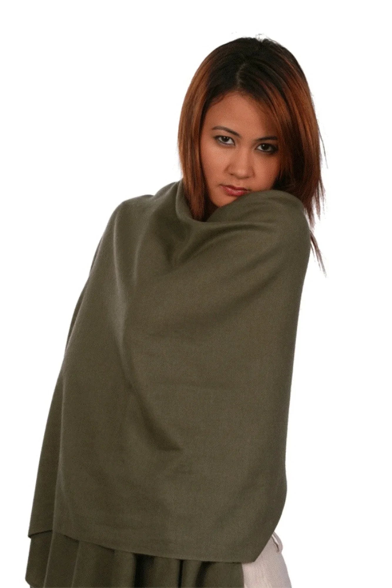 Shawl/Shawls/Scarf/Scarves/Wrap/Stole/Muffler/Cape/Ruana/Blanket/Throw/Pashmina Shawl/Cashmere Scarf/Wool/Silk (Military Regular Shawl)
