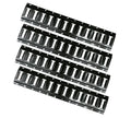 (4 Pack) 5 Ft Horizontal  Track Tie-Down Rail - Made in  | Black Powder Coated, Bolt-On Tie Down Rail for Cargo on Pickups, Trucks, Trailers, Vans