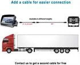 7” Monitor Rear View Backup Camera Parking System Night Vision For /Truck/Bus/Camper/Van/Pickup