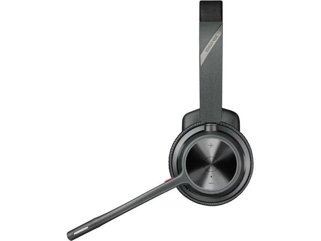 Poly Voyager 4310 - Headset with Charge Stand - Siri, Google Assistant - Mono - Wireless - Bluetooth - 298.6 ft - 20 Hz - 20 kHz - Over-the-head, On-ear - Monaural - Ear-cup - Electret Condense...