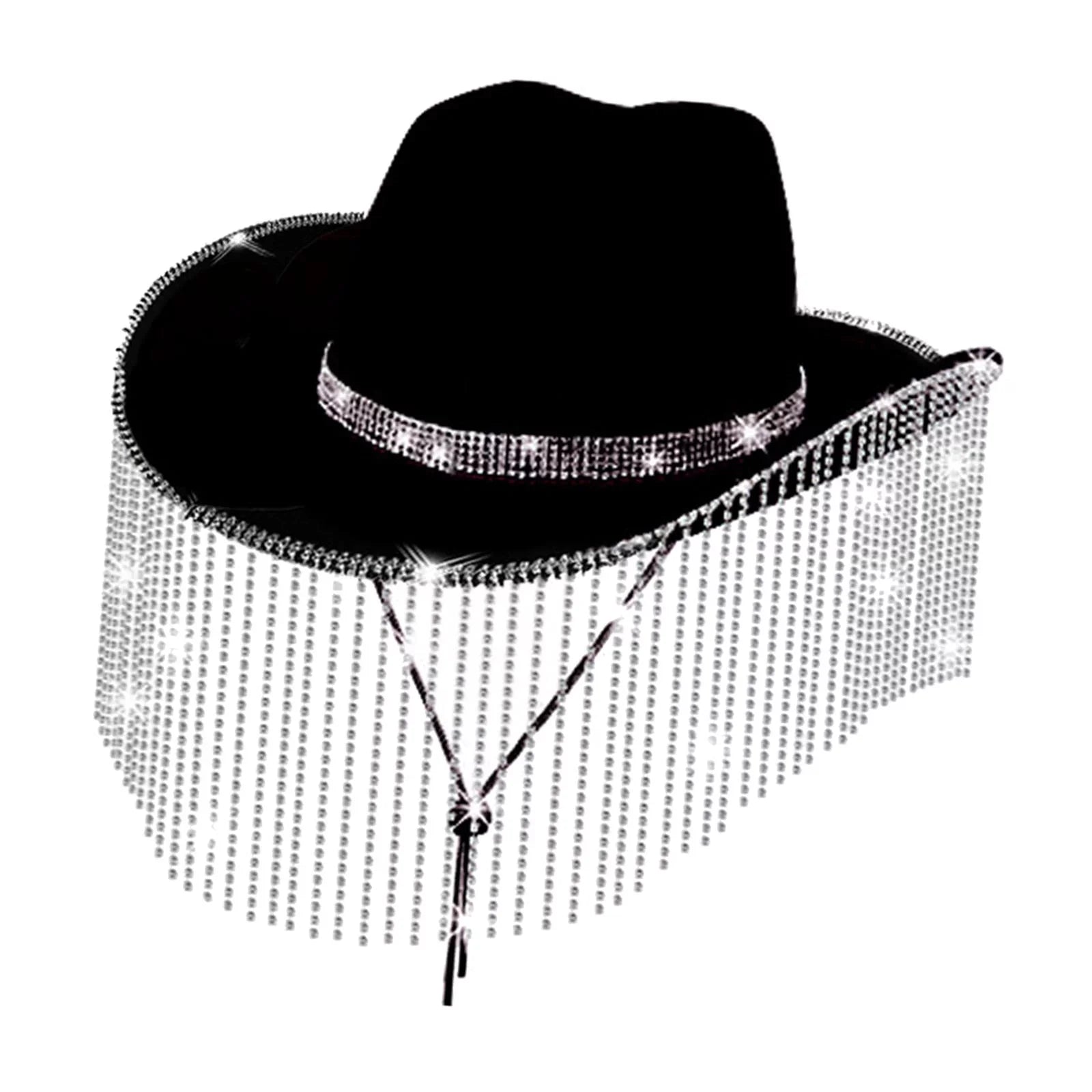 Segolike Cowboy Hat Men Cowgirl Hat Sun Protection Lightweight with Chin Strap Unisex Sunhat Sun Hat for Camping Street Beach Festivals Backpacking Black