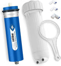 Reverse Osmosis Housing 3012 with 400GPD  Membrane Water Filter Cartridge, with 1/4" Quick Connector, 3/8" Fitting, Wrench Set