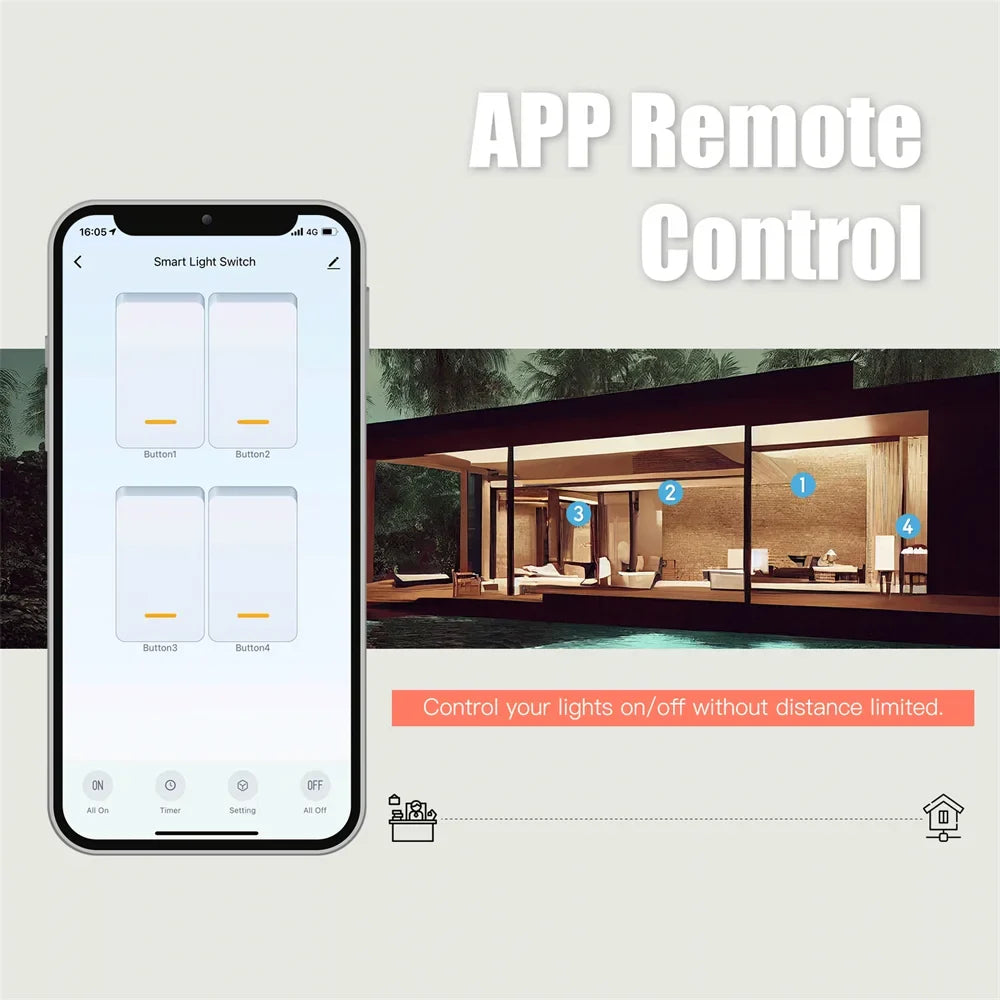 Carevas Switch,App Wireless Switch Switch Remote Switch Compatible With App Remote Compatible Switch App Remote With And Assistant With Voice Remote Voice Remote AndAnd / Assistant
