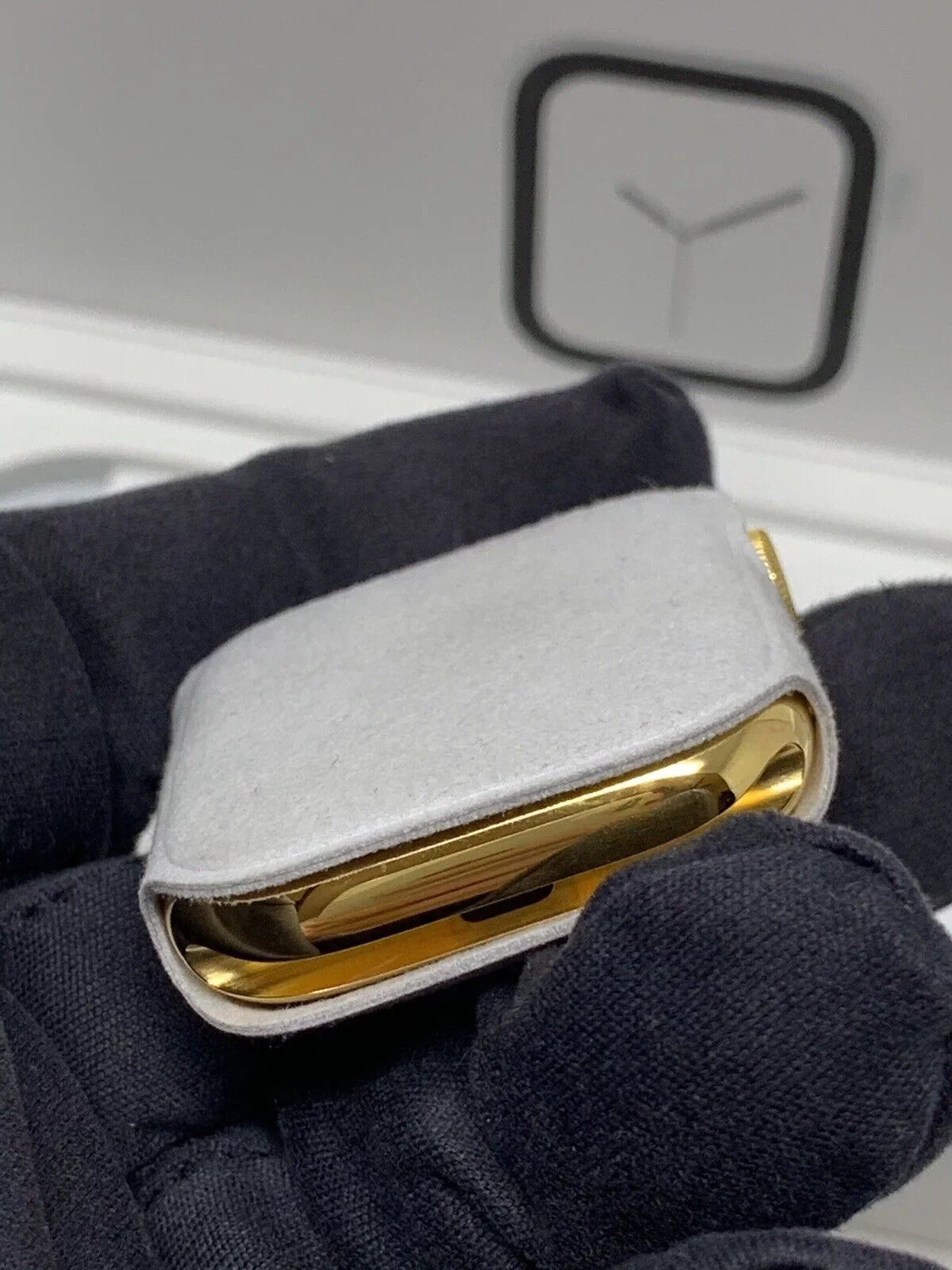 24K Gold Plated 44MM iWatch  5 Gold Link Band Diamond Rhinestones