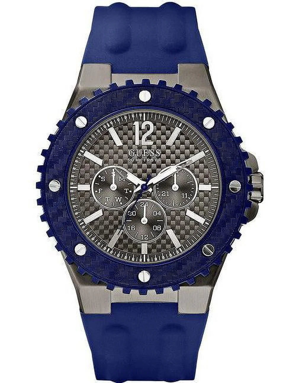 Guess Men's Blue Silicone Watch