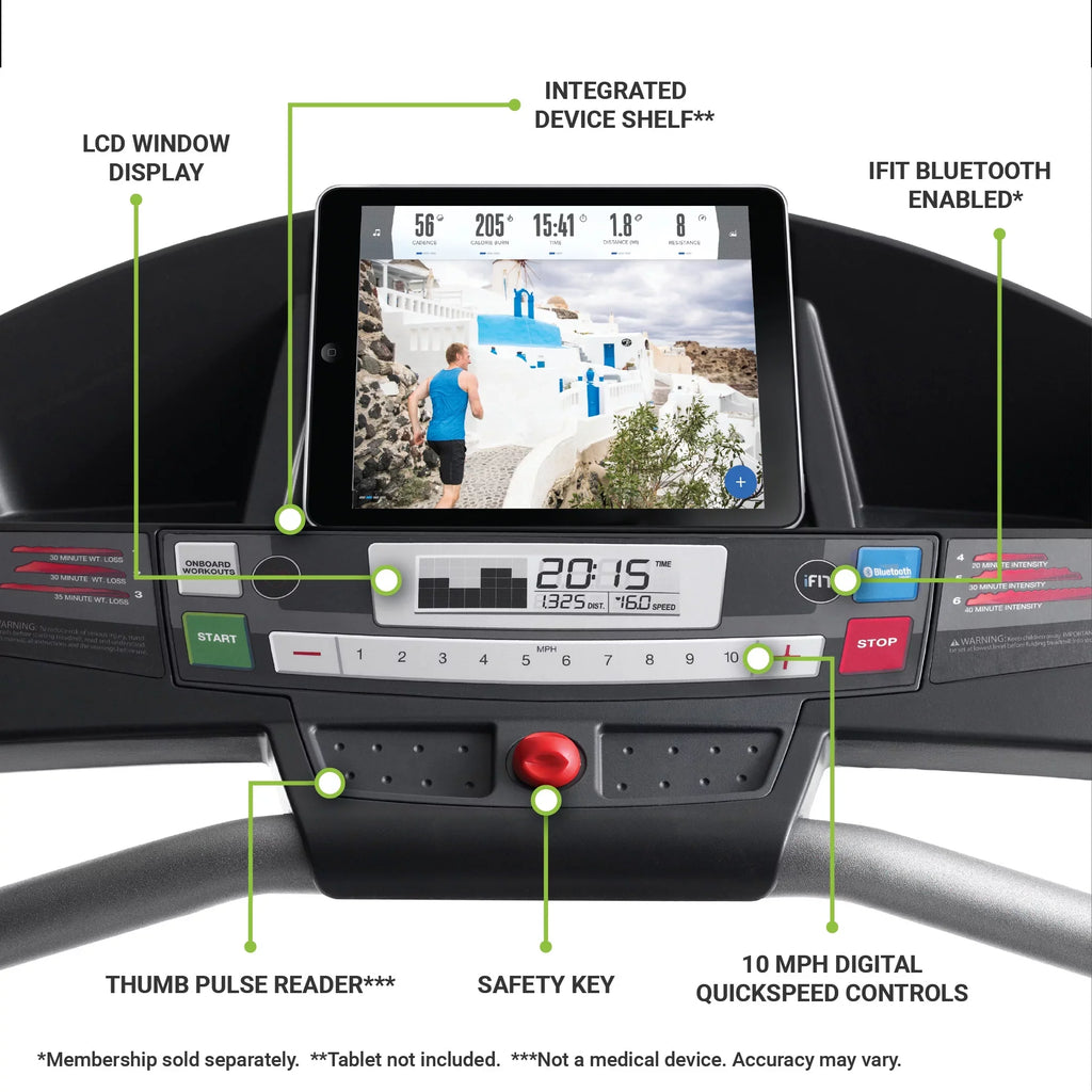 Weslo Cadence  5.9i Folding Treadmill, iFit Compatible with Manually Adjustable Incline