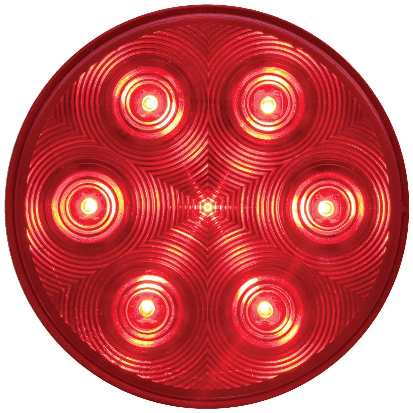 Optronics 4" Round Red  7 Diode Stop Turn Tail Light With WeatherTight 3 Pin