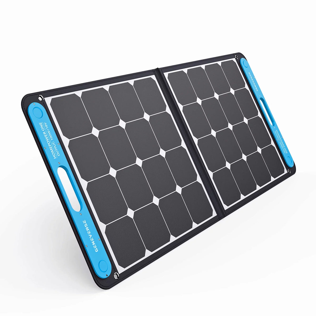 100 Watts SolarPower One Monocrystalline Portable Solar Panel with built-in - and - ports