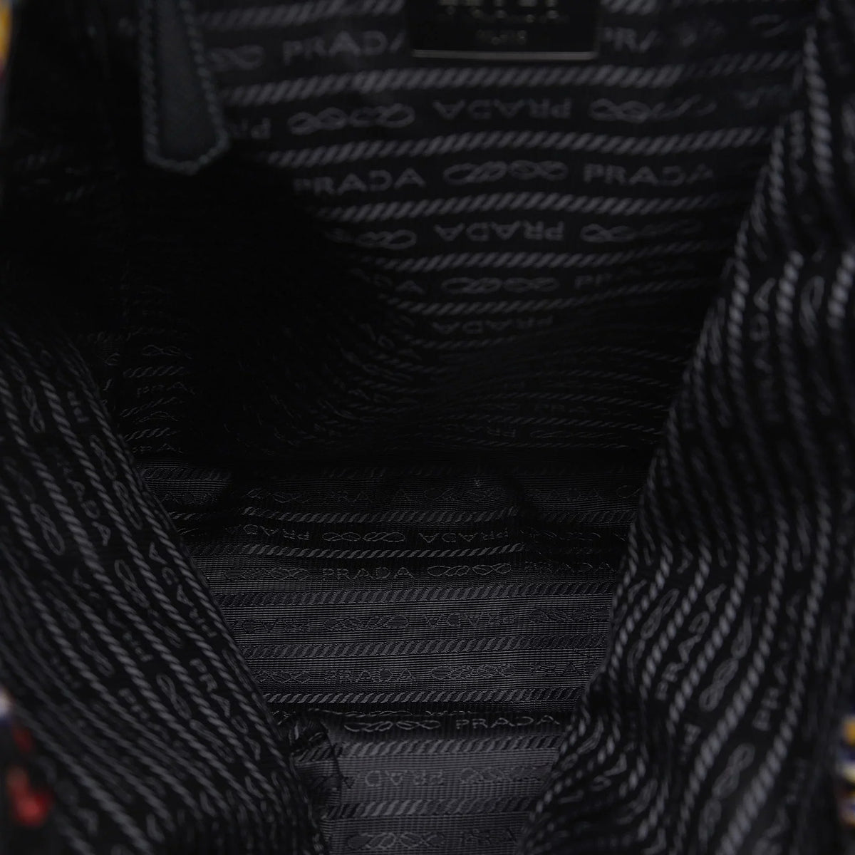 Pre-Owned Authenticated Prada Tessuto Robot Backpack Nylon Fabric Black Unisex (New with Defects)