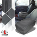 Black Center Console Arm Rest Lid Leather Cover Kit for 07-14 Silverado/Sierra Fits select: 2007-2014  , 2007-2014