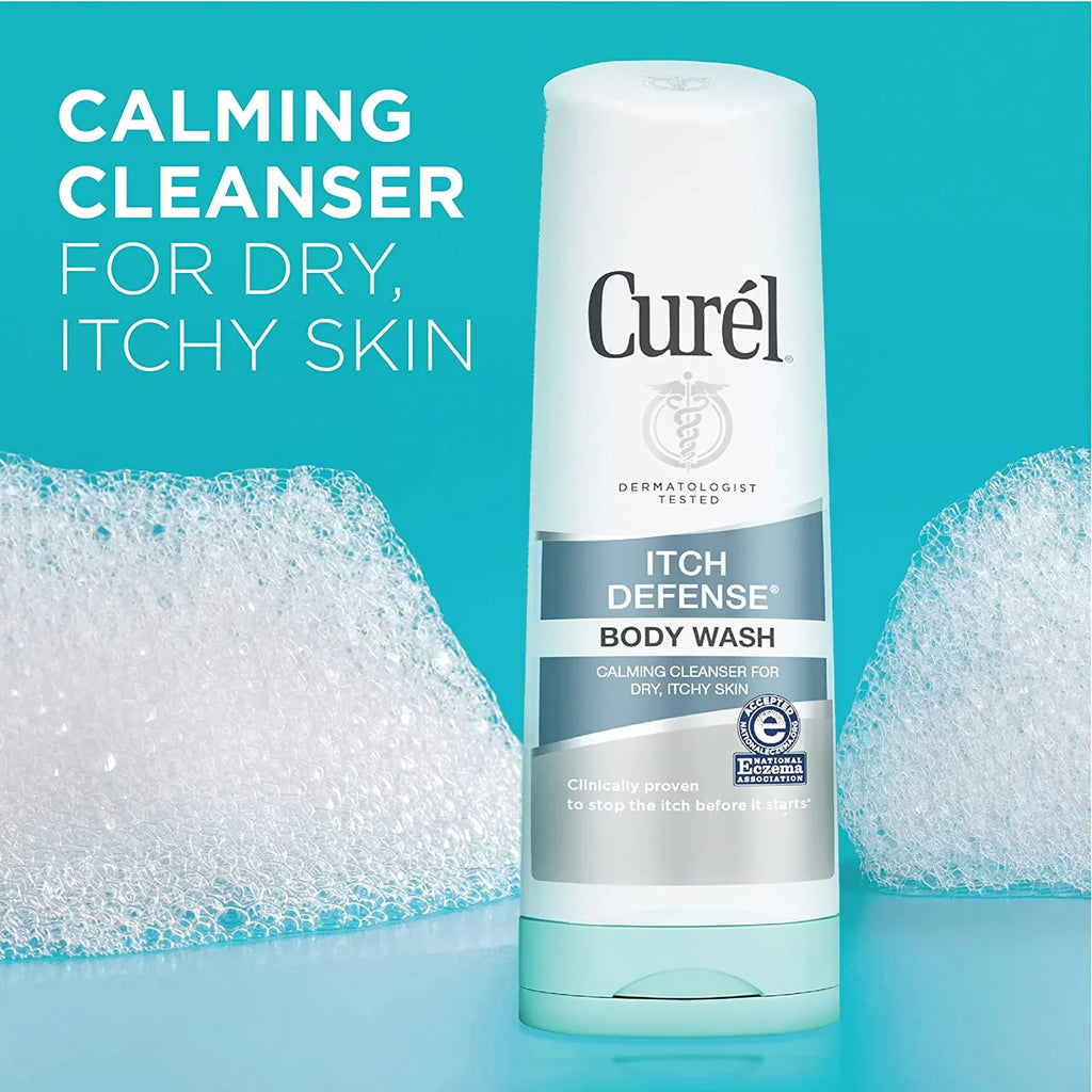 Curel Itch Defense Body Wash, For Dry Skin, 10 oz, 3 Pack