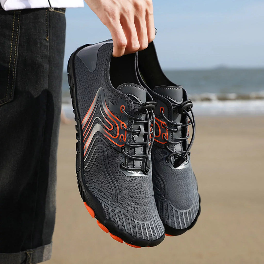 AdBFJAF Mens Sneakers 11 Wide Slip on Outdoor Couple Men Waterproof Mountaineering Casual Sport Shoes Lace Up Beach Running Breathable Soft Bottom Shoes