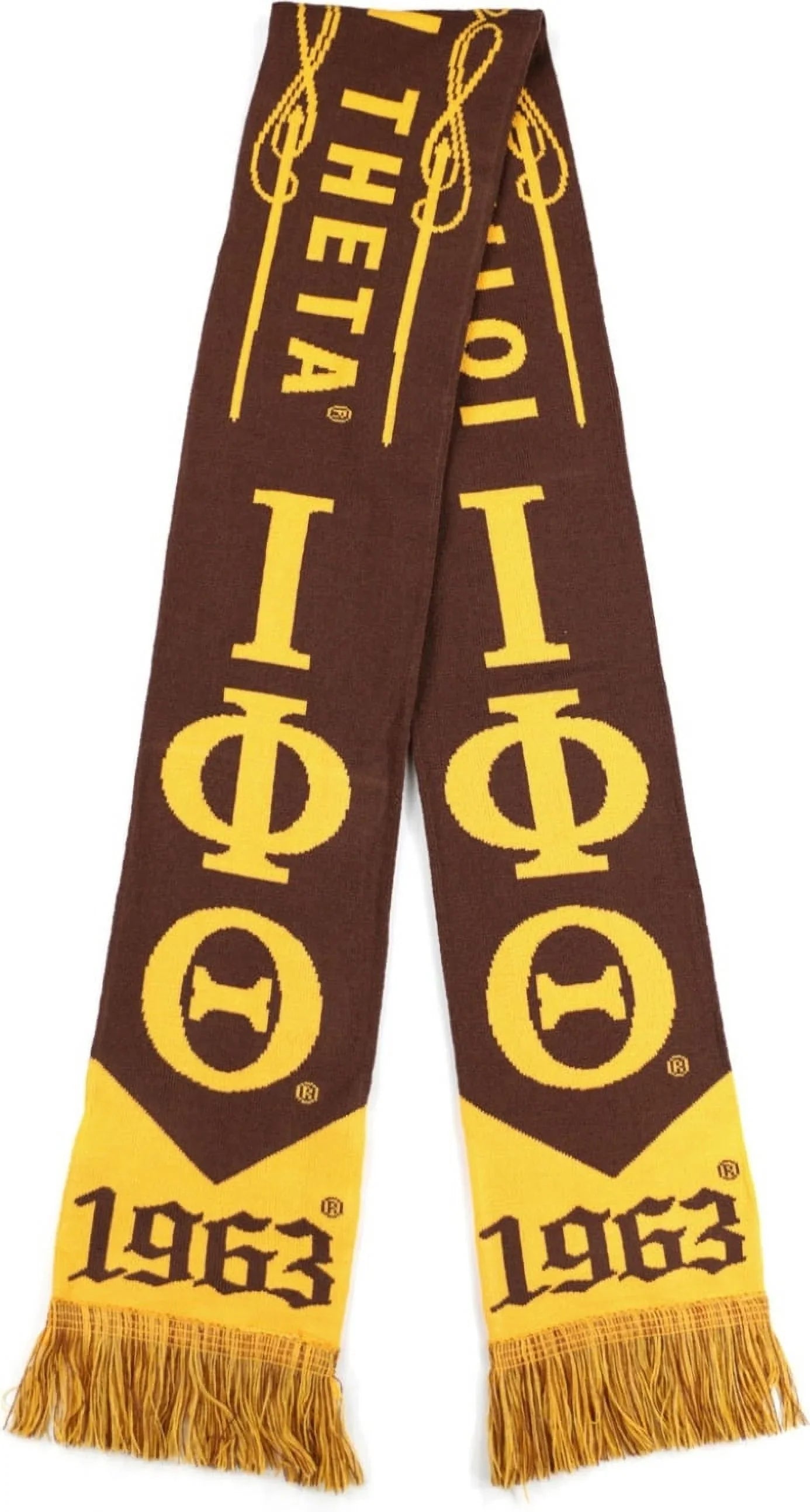 Big Boy Iota Phi Theta Divine 9  Scarf [Brown - 80" x 7"]