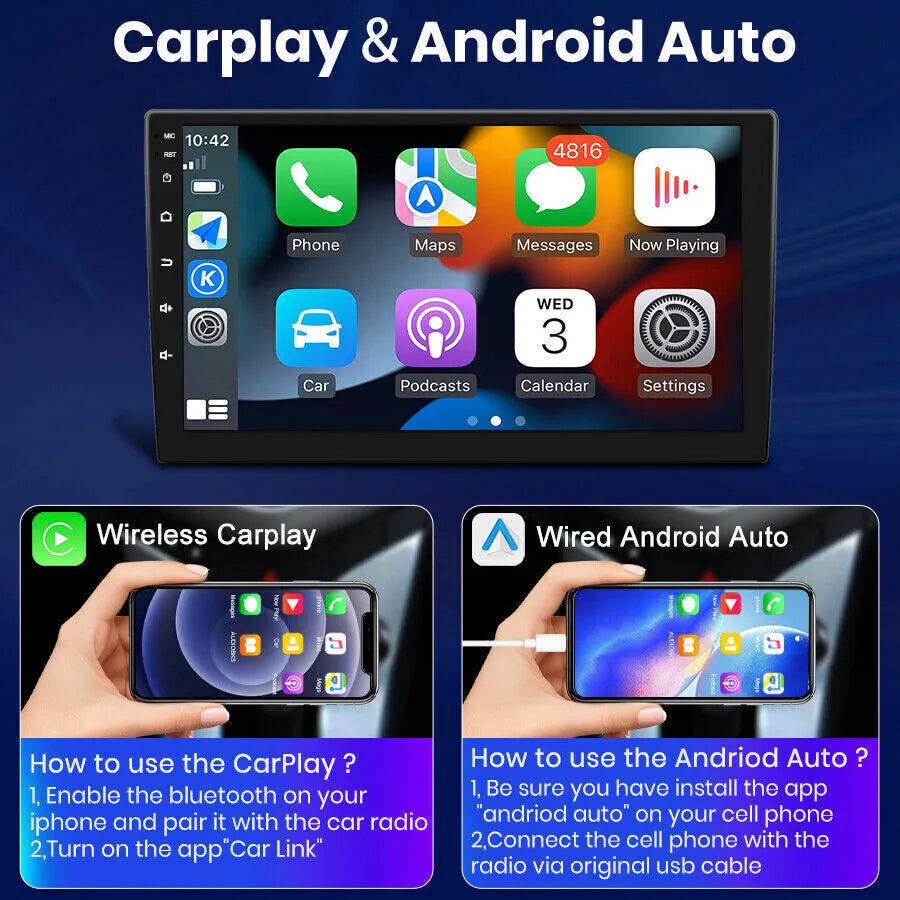9" 1280*720  2+32GB Android 13 Apple CarPlay Car Stereo Radio  Navi Fit Hummer  2005-2010
