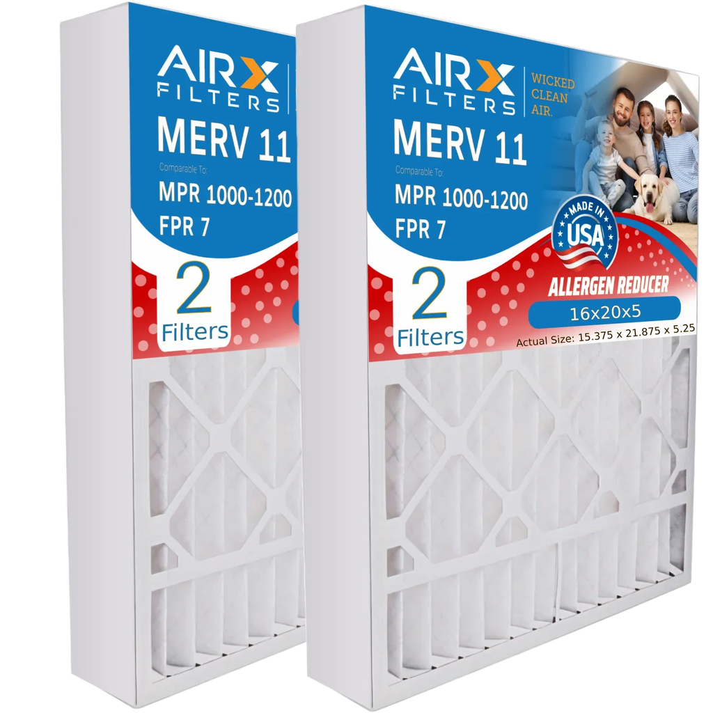 16x20x5 Air Filter  11 Comparable to  1000,  1200 &  7 Compatible with Goodman / Amana -1056 Premium  Made 16x20x5 Furnace Filter 2 Pack by     .