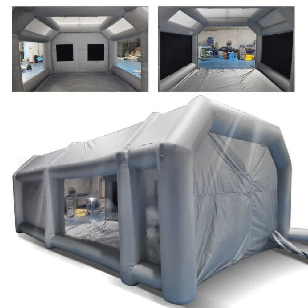 Portable Spray Booth Inflatable Tent Car Paint Cabin Air Filter 28x15x10FT
