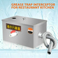 Miumaeov Stainless Steel Grease Trap Commercial Kitchen Wastewater Oil-water Interceptor Grease Trap Interceptor with Removable Fine Mesh Filter