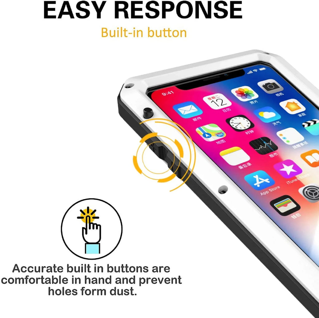 Gorilla Glass Aluminum Metal iPhone 6s Plus Case (Gold) Heavy Duty Military Grade Shockproof and Scratch Resistant Protection, Rugged Outdoor Travel