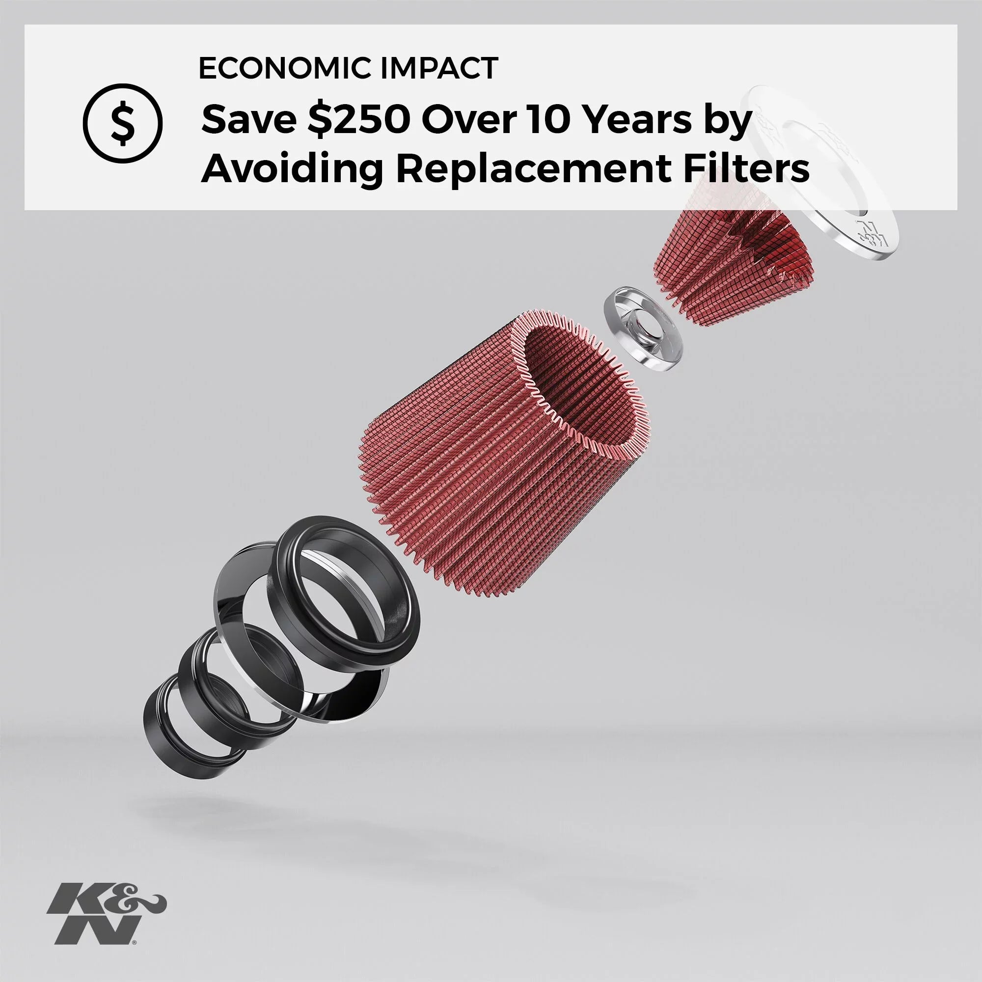 & Universal Clamp-On Engine Air Filter: Washable and Reusable: Round Tapered; 4.5 in (114 mm) Flange ; 6 in (152 mm) Height; 5.875 in (149 mm) Base; 4.5 in (114 mm) Top , -4740