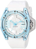 ' Quartz Stainless Steel and Silicone Casual Watch, Color:White (Model: 2X1-009)