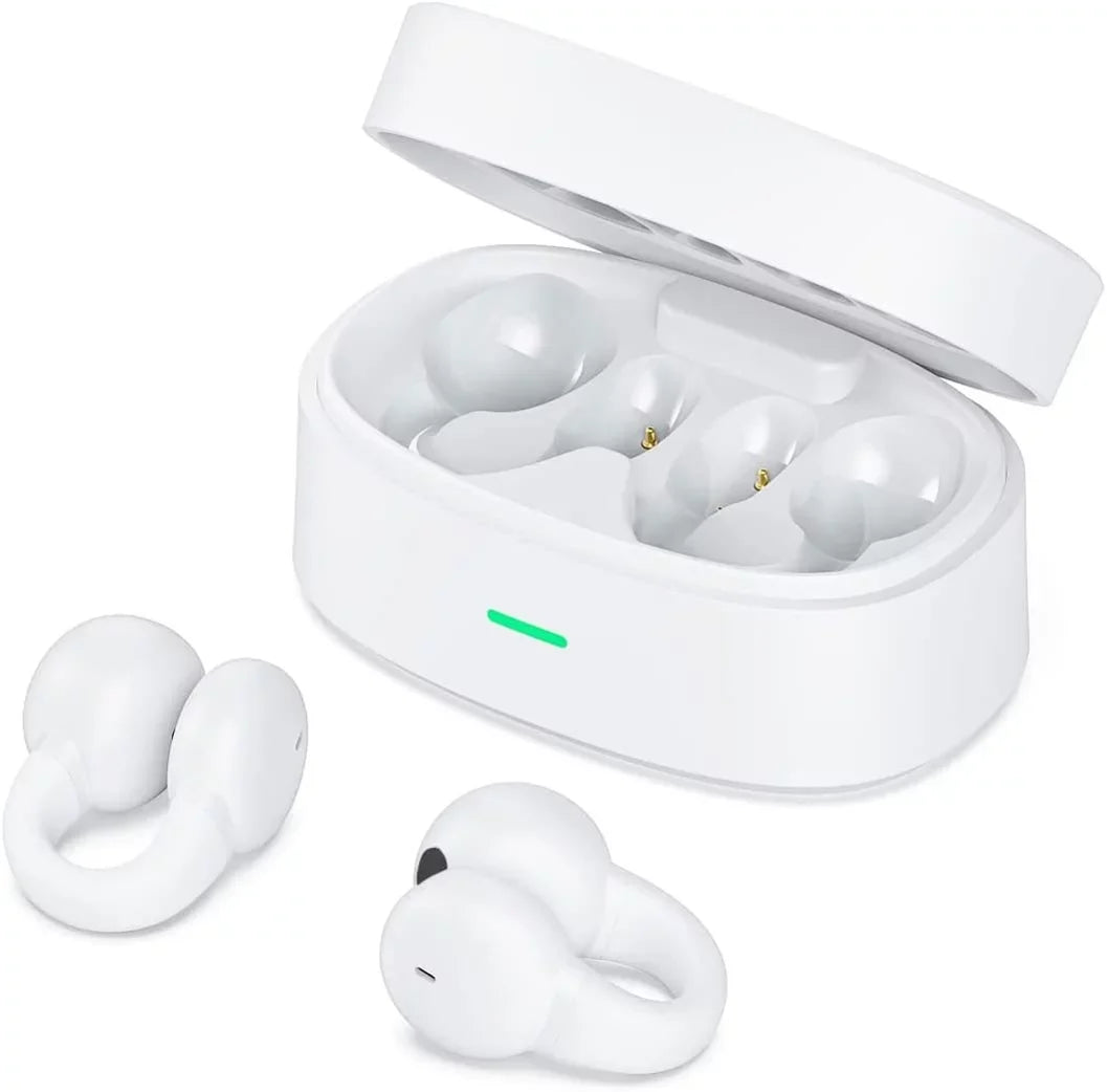 For Google Pixel 8/Pro/Pixel Fold - Wireless Ear-Clip  Earphones Bluetooth Earbuds True Stereo Charging Case Hands-free Mic Headset