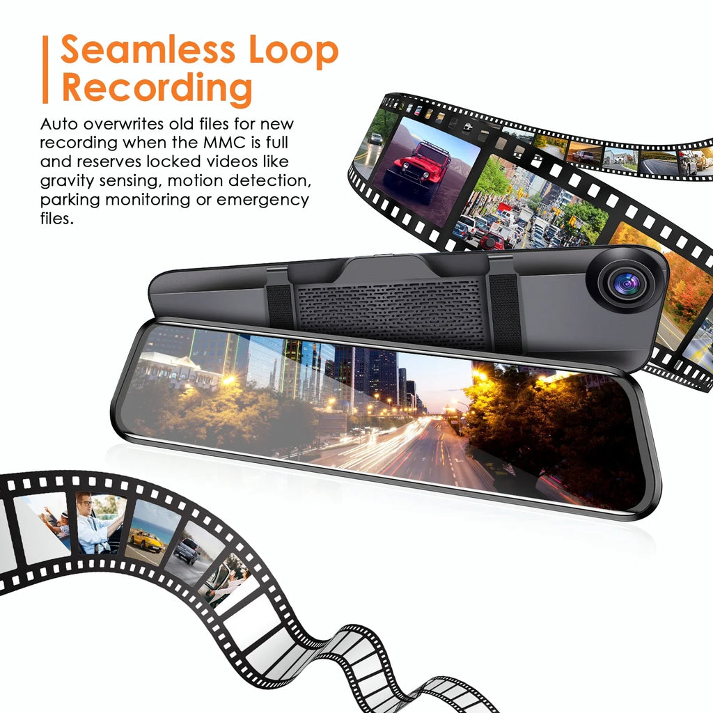 iMounTEK Car  4K  Dash Cam Dual Lens Recorder 170° Angle Camera with Night Vision, -Sensor, Parking Monitor
