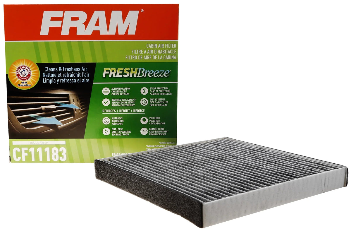 , Fresh Breeze Cabin Air Filter with Arm & Hammer Baking Soda, for Select Dodge and Jeep Vehicles Fits select: 2011-2018,2020-2022