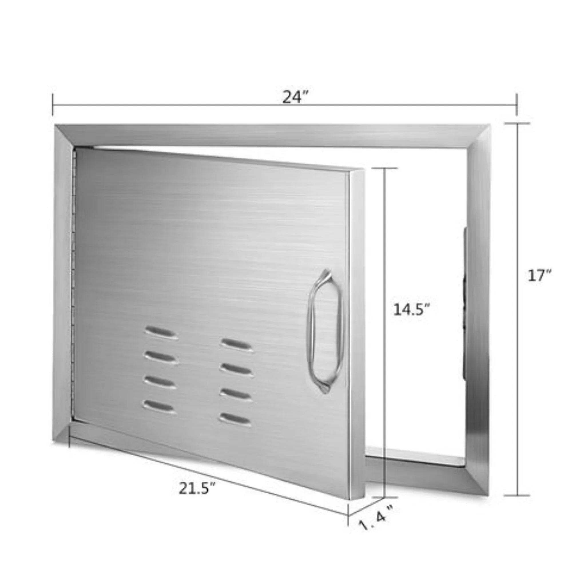 Vevor  24 x 17 in. Horizontal Island  Access Door with Vents Stainless Steel Single Access