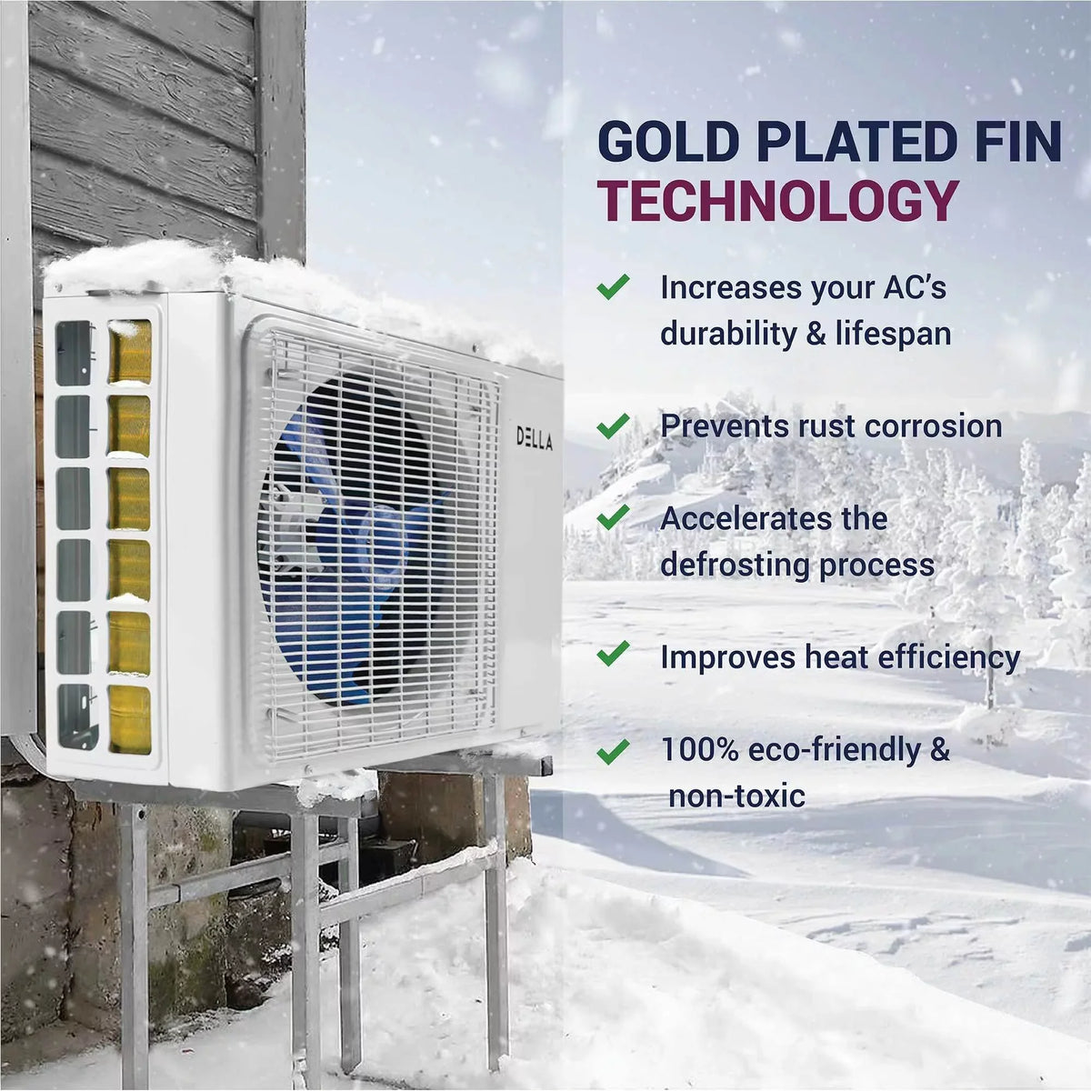 Della 27K   Tri 3 Zone 9K 9K 9K  20  208/230V Cools Up to 1200 Sq.Ft Wifi Energy Efficient Multi Zone Ductless Mini Split Air Conditioner Heat Pump Full Set with 16ft Installation Kits