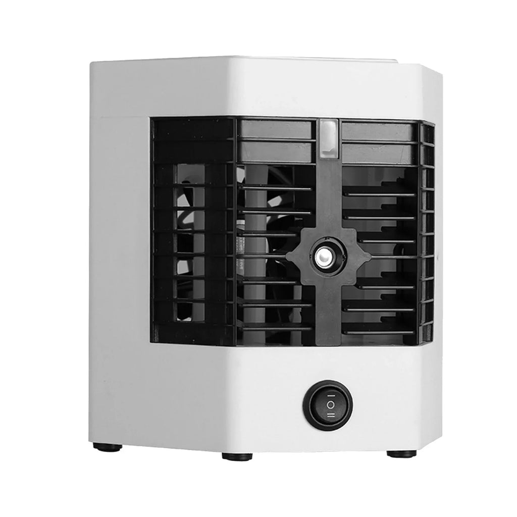 Mini Portable Air Cooler Personal Space Cooler Easy to Fill Water and Led Light and Portable Air Conditioner Device Cool Any Space Like Home office