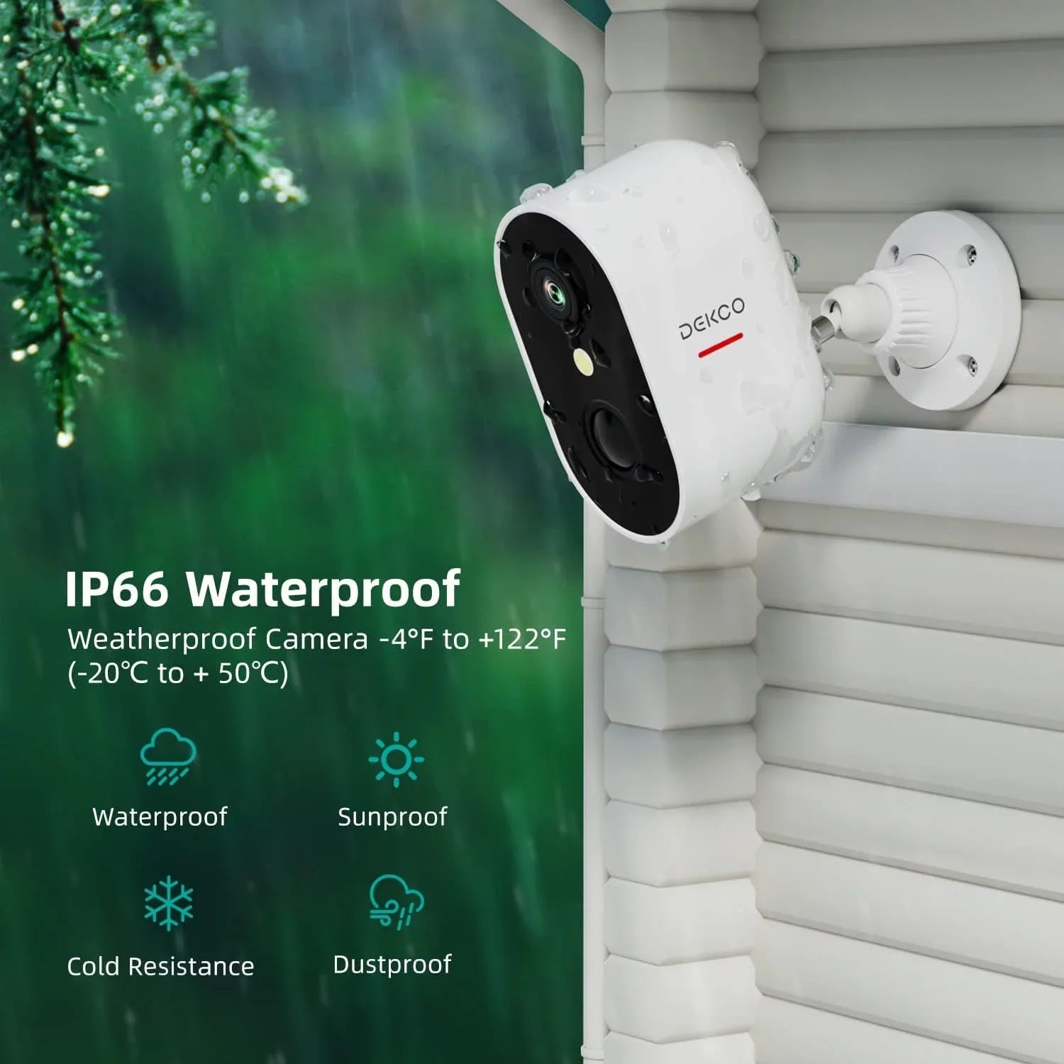 2K Wireless Security Camera Outdoor /Indoor with Spotlight & Siren,Rechargeable Battery Powered WiFi Home Surveillance Camera with Color Night Vision 2-Way Audio Motion Detection