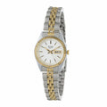 Ladies Day/Date Watch Stainless Gold-Tone Case Bracelet - White Face