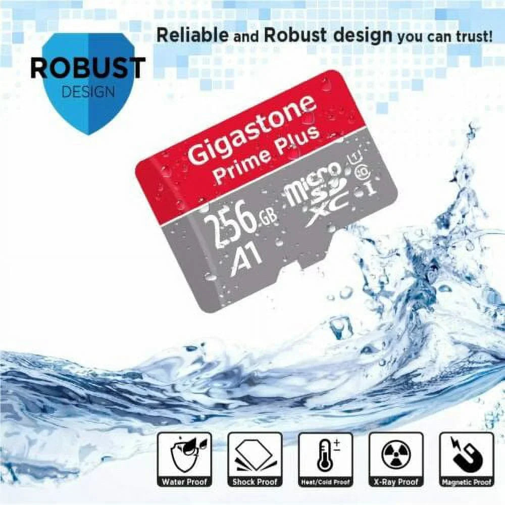 Gigastone 256GB Micro  Card, Switch / GoPro Compatible Memory Card, -