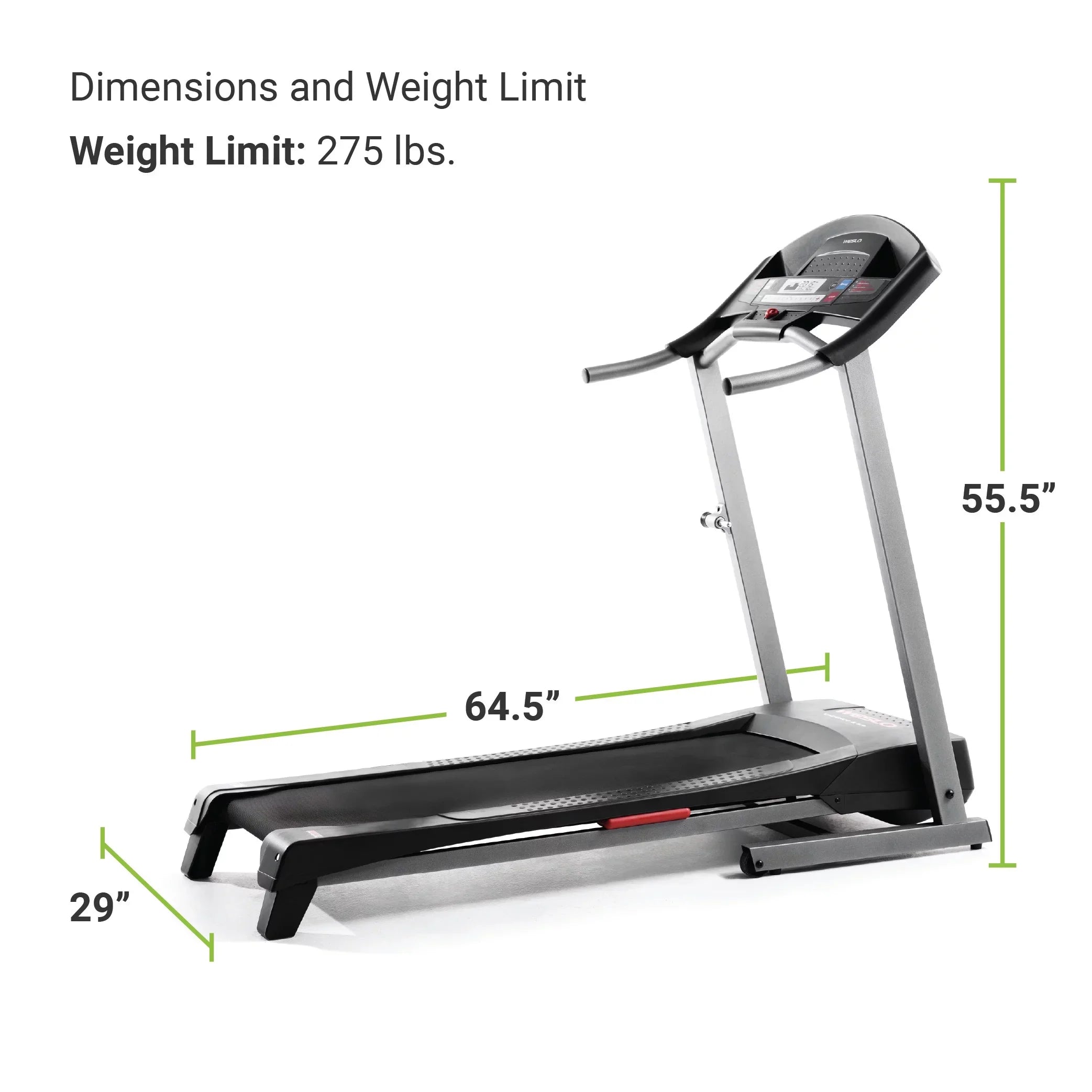 Weslo Cadence  5.9i Folding Treadmill, iFit Compatible with Manually Adjustable Incline
