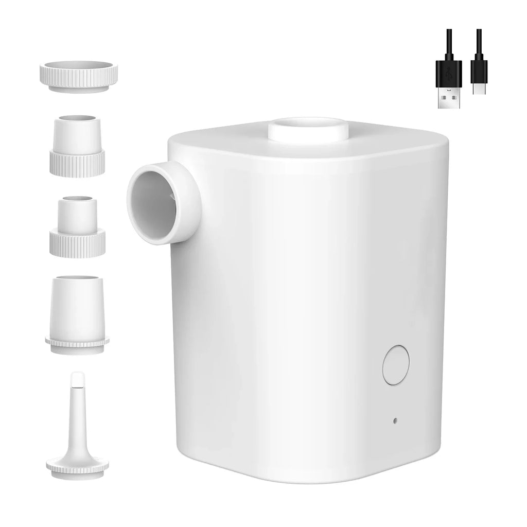 Electric Air Pump with 5 Nozzles  Quick Air Pump with 2500mAh Battery for Inflator Deflator Pumps Inflatables Air Mattress Air Bed Pool Toy Swimming Ring